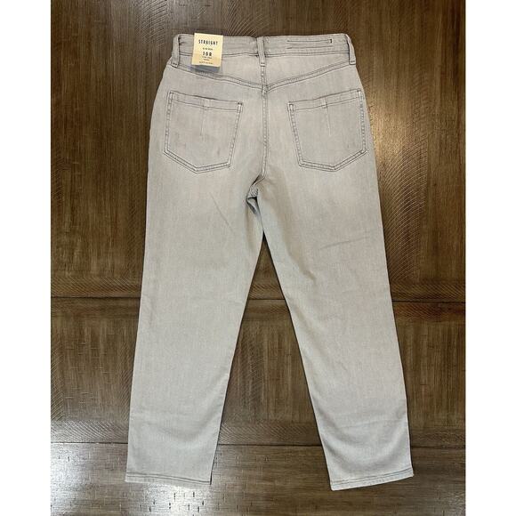 NWT River Island High Rise Straight Stretch Denim Gray Jeans US Size 6 UK 10 NEW - Picture 13 of 14